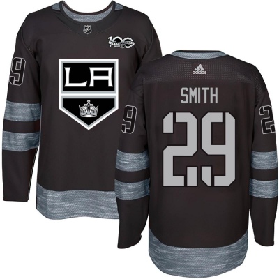 Men's Billy Smith Los Angeles Kings 1917- 100th Anniversary Jersey - Authentic Black