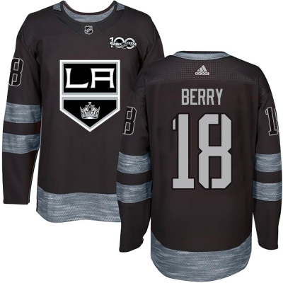 Men's Bob Berry Los Angeles Kings 1917- 100th Anniversary Jersey - Authentic Black