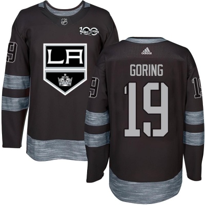 Men's Butch Goring Los Angeles Kings 1917- 100th Anniversary Jersey - Authentic Black