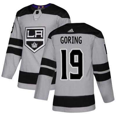 Men's Butch Goring Los Angeles Kings Adidas Alternate Jersey - Authentic Gray