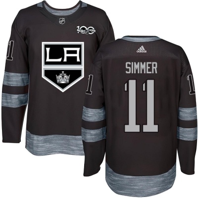Men's Charlie Simmer Los Angeles Kings 1917- 100th Anniversary Jersey - Authentic Black