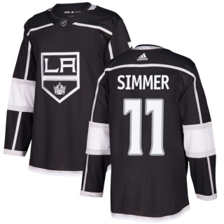 Men's Charlie Simmer Los Angeles Kings Adidas Home Jersey - Authentic Black