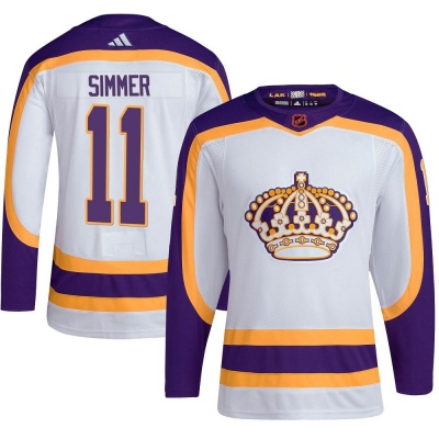 Men's Charlie Simmer Los Angeles Kings Adidas Reverse Retro 2.0 Jersey - Authentic White