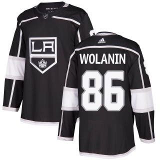 Men's Christian Wolanin Los Angeles Kings Adidas Home Jersey - Authentic Black