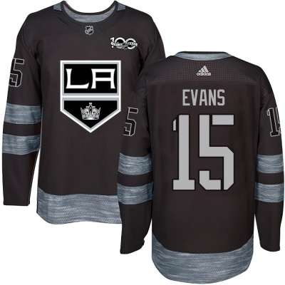 Men's Daryl Evans Los Angeles Kings 1917- 100th Anniversary Jersey - Authentic Black