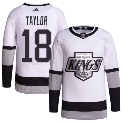 Men's Dave Taylor Los Angeles Kings Adidas 2021/22 Alternate Primegreen Pro Player Jersey - Authentic White