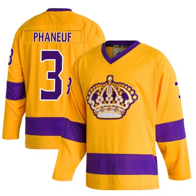 Men's Dion Phaneuf Los Angeles Kings Adidas Classics Jersey - Authentic Gold