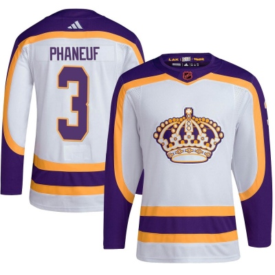 Men's Dion Phaneuf Los Angeles Kings Adidas Reverse Retro 2.0 Jersey - Authentic White
