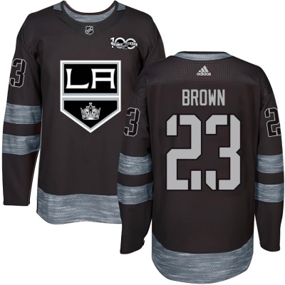 Men's Dustin Brown Los Angeles Kings 1917- 100th Anniversary Jersey - Authentic Black