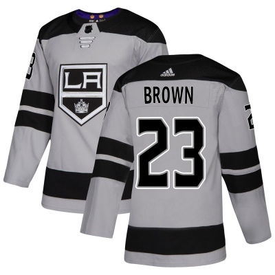 Men's Dustin Brown Los Angeles Kings Adidas Alternate Jersey - Authentic Gray