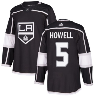 Men's Harry Howell Los Angeles Kings Adidas Home Jersey - Authentic Black