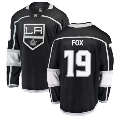 Men's Jim Fox Los Angeles Kings Fanatics Branded Home Jersey - Breakaway Black