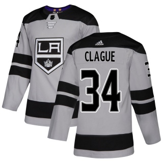 Men's Kale Clague Los Angeles Kings Adidas Alternate Jersey - Authentic Gray