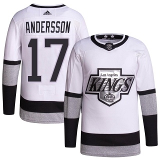 Men's Lias Andersson Los Angeles Kings Adidas 2021/22 Alternate Primegreen Pro Player Jersey - Authentic White