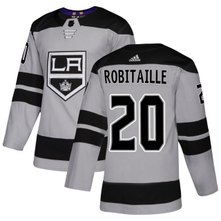 Men's Luc Robitaille Los Angeles Kings Adidas Alternate Jersey - Authentic Gray