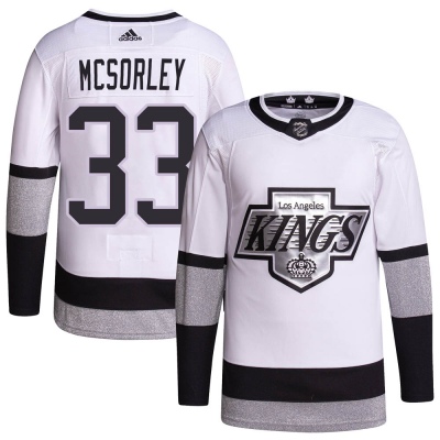 Men's Marty Mcsorley Los Angeles Kings Adidas 2021/22 Alternate Primegreen Pro Player Jersey - Authentic White