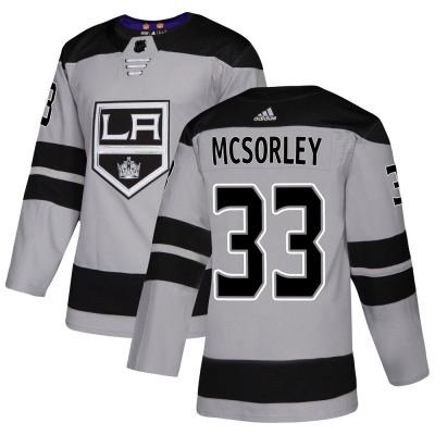 Men's Marty Mcsorley Los Angeles Kings Adidas Alternate Jersey - Authentic Gray
