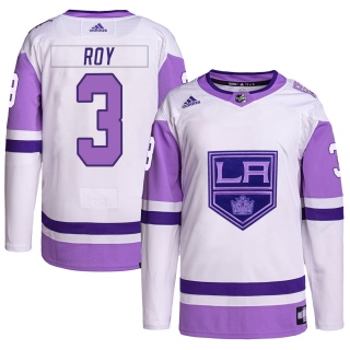 Men's Matt Roy Los Angeles Kings Adidas Hockey Fights Cancer Primegreen Jersey - Authentic White/Purple