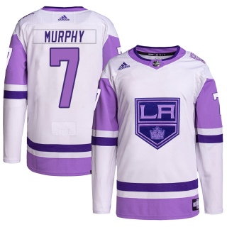Men's Mike Murphy Los Angeles Kings Adidas Hockey Fights Cancer Primegreen Jersey - Authentic White/Purple