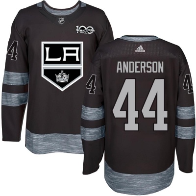 Men's Mikey Anderson Los Angeles Kings 1917- 100th Anniversary Jersey - Authentic Black