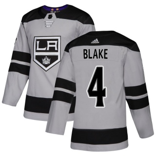 Men's Rob Blake Los Angeles Kings Adidas Alternate Jersey - Authentic Gray