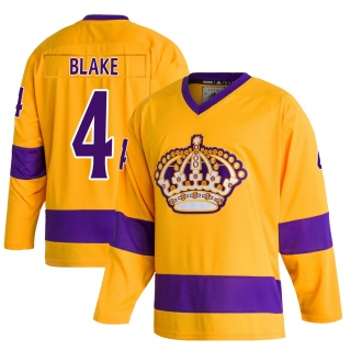 Men's Rob Blake Los Angeles Kings Adidas Classics Jersey - Authentic Gold