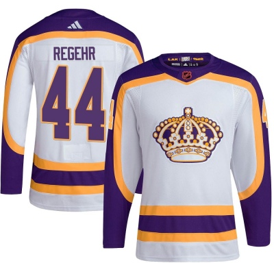 Men's Robyn Regehr Los Angeles Kings Adidas Reverse Retro 2.0 Jersey - Authentic White