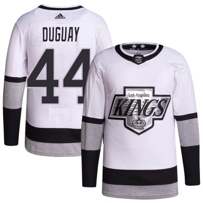 Men's Ron Duguay Los Angeles Kings Adidas 2021/22 Alternate Primegreen Pro Player Jersey - Authentic White