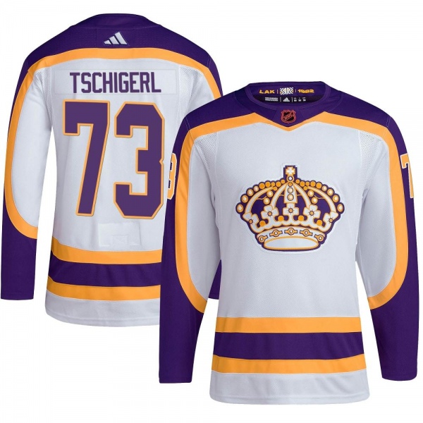 Men's Sean Tschigerl Los Angeles Kings Adidas Reverse Retro 2.0 Jersey - Authentic White