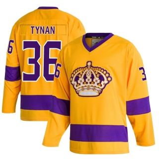 Men's T.J. Tynan Los Angeles Kings Adidas Classics Jersey - Authentic Gold