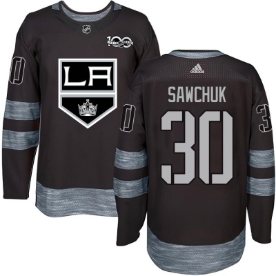Men's Terry Sawchuk Los Angeles Kings 1917- 100th Anniversary Jersey - Authentic Black
