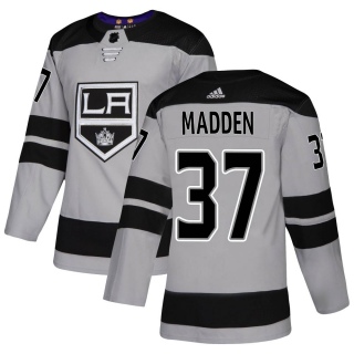 Men's Tyler Madden Los Angeles Kings Adidas Alternate Jersey - Authentic Gray