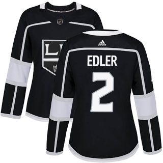 Women's Alexander Edler Los Angeles Kings Adidas Home Jersey - Authentic Black