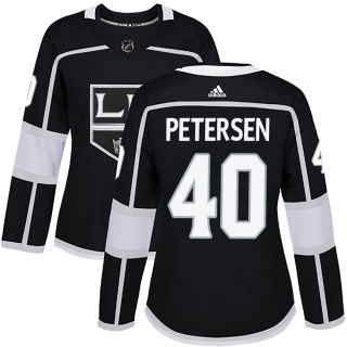 Women's Cal Petersen Los Angeles Kings Adidas Home Jersey - Authentic Black