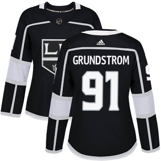 Women's Carl Grundstrom Los Angeles Kings Adidas Home Jersey - Authentic Black