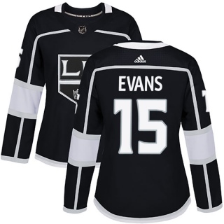 Women's Daryl Evans Los Angeles Kings Adidas Home Jersey - Authentic Black