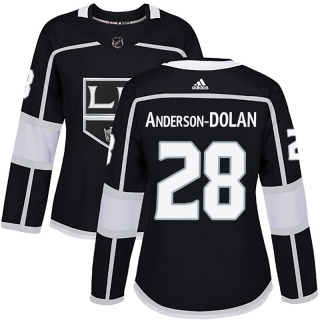 Women's Jaret Anderson-Dolan Los Angeles Kings Adidas Home Jersey - Authentic Black