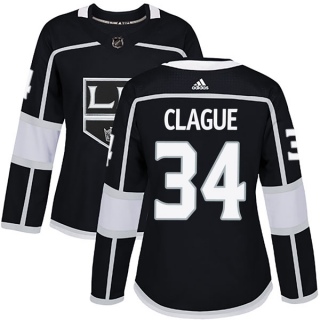 Women's Kale Clague Los Angeles Kings Adidas Home Jersey - Authentic Black