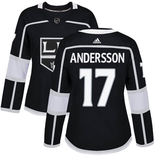 Women's Lias Andersson Los Angeles Kings Adidas Home Jersey - Authentic Black