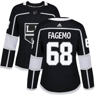 Women's Samuel Fagemo Los Angeles Kings Adidas Home Jersey - Authentic Black