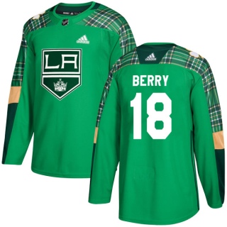 Youth Bob Berry Los Angeles Kings Adidas St. Patrick's Day Practice Jersey - Authentic Green
