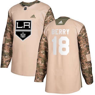 Youth Bob Berry Los Angeles Kings Adidas Veterans Day Practice Jersey - Authentic Camo