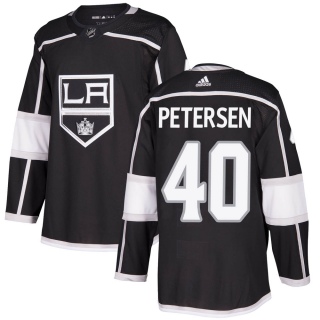 Youth Cal Petersen Los Angeles Kings Adidas Home Jersey - Authentic Black