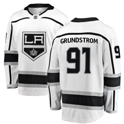 Youth Carl Grundstrom Los Angeles Kings Fanatics Branded Away Jersey - Breakaway White