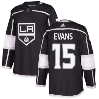 Youth Daryl Evans Los Angeles Kings Adidas Home Jersey - Authentic Black