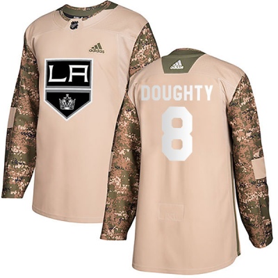 Youth Drew Doughty Los Angeles Kings Adidas Veterans Day Practice Jersey - Authentic Camo