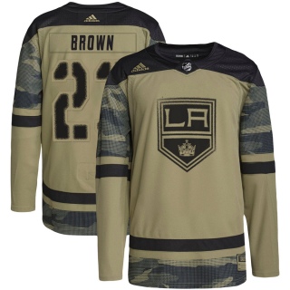 Youth Dustin Brown Los Angeles Kings Adidas Military Appreciation Practice Jersey - Authentic Camo