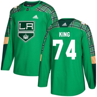 Youth Dwight King Los Angeles Kings Adidas St. Patrick's Day Practice Jersey - Authentic Green