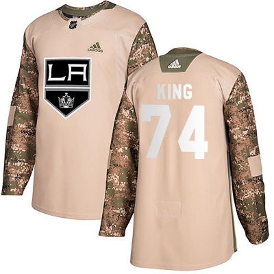 Youth Dwight King Los Angeles Kings Adidas Veterans Day Practice Jersey - Authentic Camo
