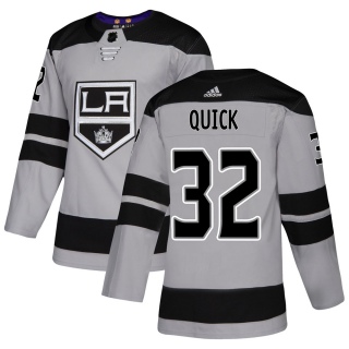 Youth Jonathan Quick Los Angeles Kings Adidas Alternate Jersey - Authentic Gray